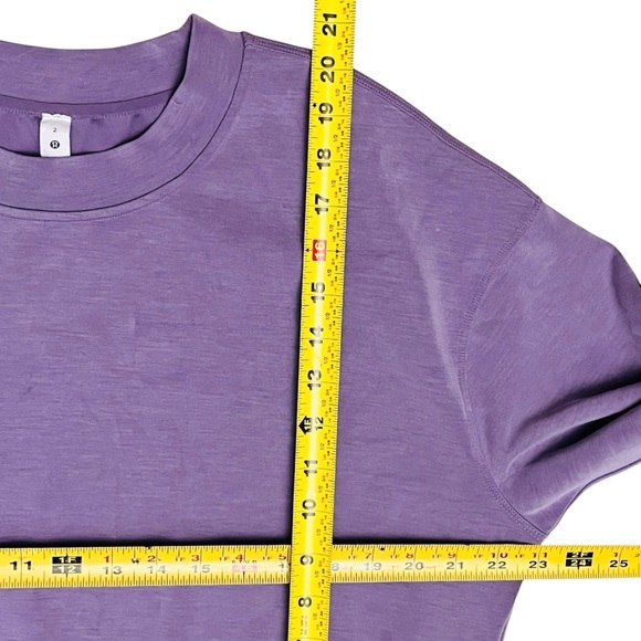 Lululemon Perfectly Oversized Cropped Softstreme Sweatshirt Purple Sz 2 - Picture 8 of 11